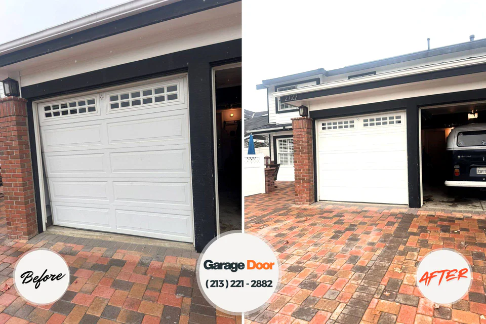 Before and after: garage door repair Englishtown, NJ